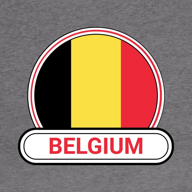 Belgium Country Badge - Belgium Flag by Yesteeyear